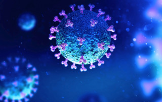 A photo of a virus particle